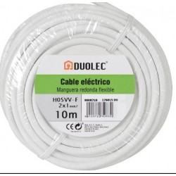 CABLE ELECT.MANGUE.RED 2X1 10M BL DUOLEC