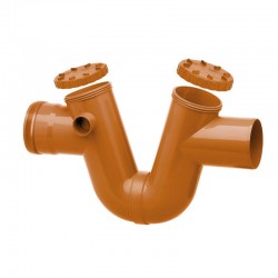 PVC EVACUACION IBIDE  SIFON REGISTRO JUNTA LABD.d.110 TEJA