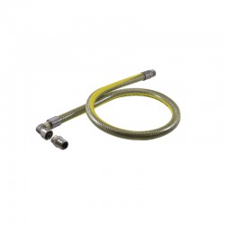 GASCLIK CONEXION FLEXIBLE INOX VALVULA SEGURIDAD 1/2" M-H 1500 MM