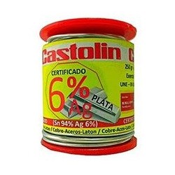 CARRETE ESTAÑO PLATA 6%  250 GR CASTOLIN