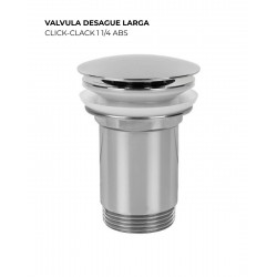 VALVULA DESAGUE LARGA CLICK-CLACK 1 1/4 ABS