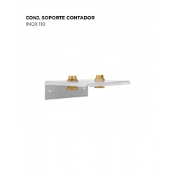 CONJ. SOPORTE CONTADOR INOX 110