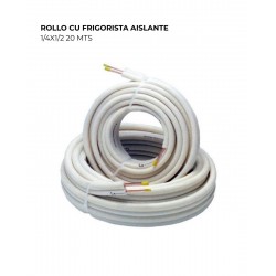 ROLLO CU FRIGORISTA AISLANTE 1/4x1/2 20 MTS