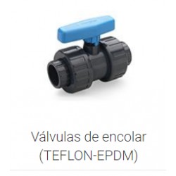 VALVULA ENCOLAR HEMBRA-HEMBRA TEFLÓN-EPDM Ø63