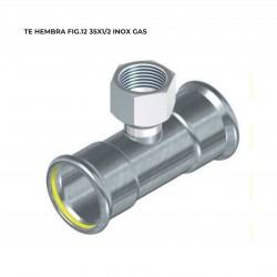TE HEMBRA FIG.12 35X1/2 INOX GAS