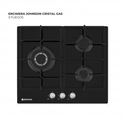 ENCIMERA JOHNSON CRISTAL GAS 3 FUEGOS