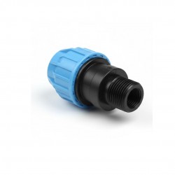 Enlace Macho ø110x4" PE AZUL