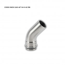 CODO INOX GAS 45º M-H 42 316