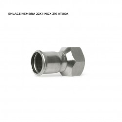 ENLACE HEMBRA 22X1 INOX 316 ATUSA