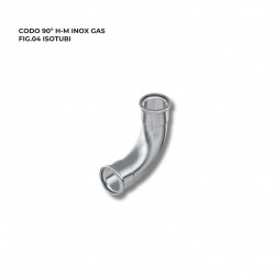 CODO 90º H-H 18 INOX GAS FIG.03 ISOTUBI