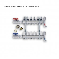 COLECTOR INOX AISI304 10 CIR C/EUROCONOS