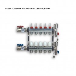 COLECTOR INOX AISI304 4 CIRCUITOS C/EURO
